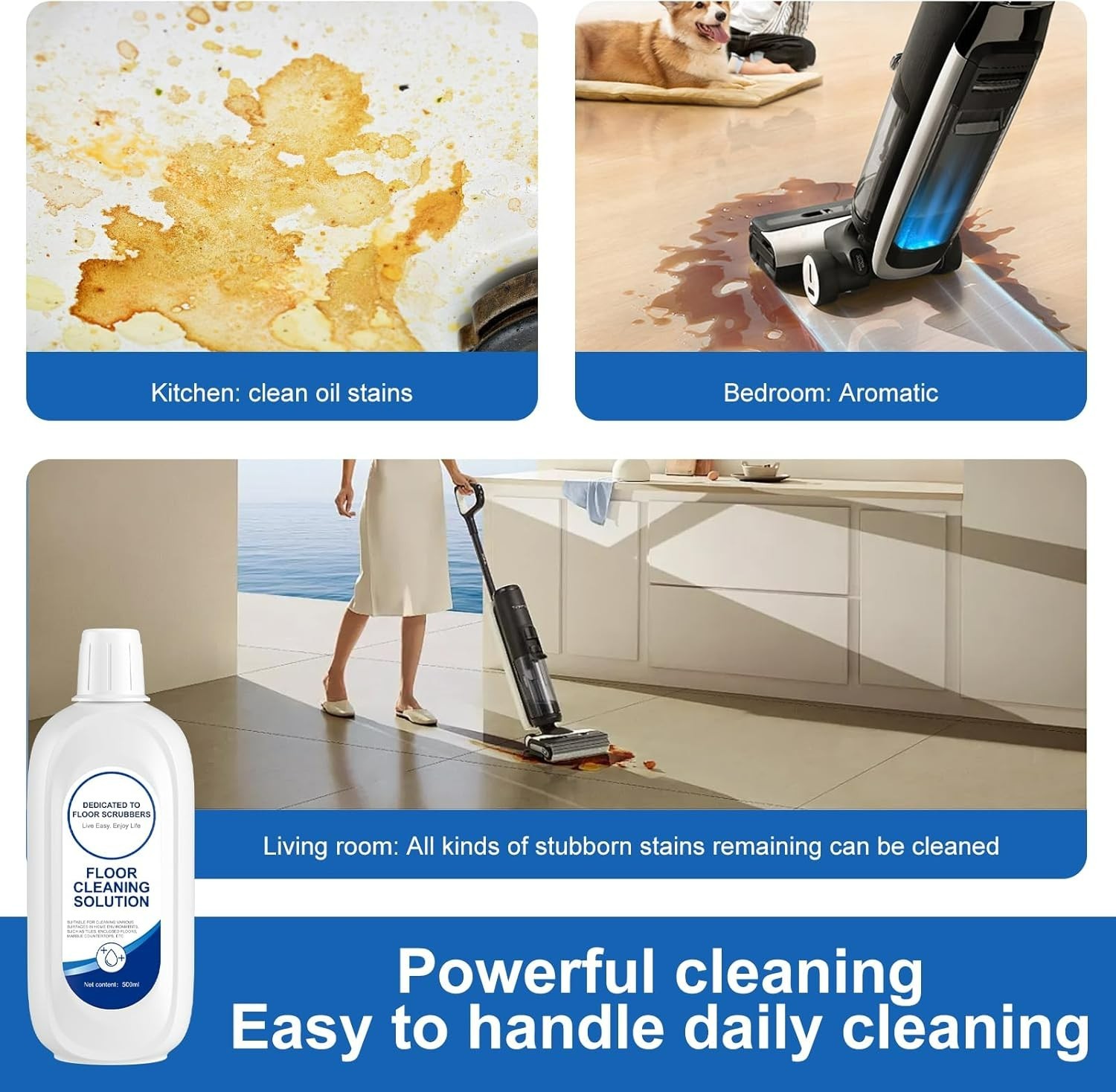 Floor Cleaning Solution Compatible With Tineco, Deep Cleans for Multiple Hard…