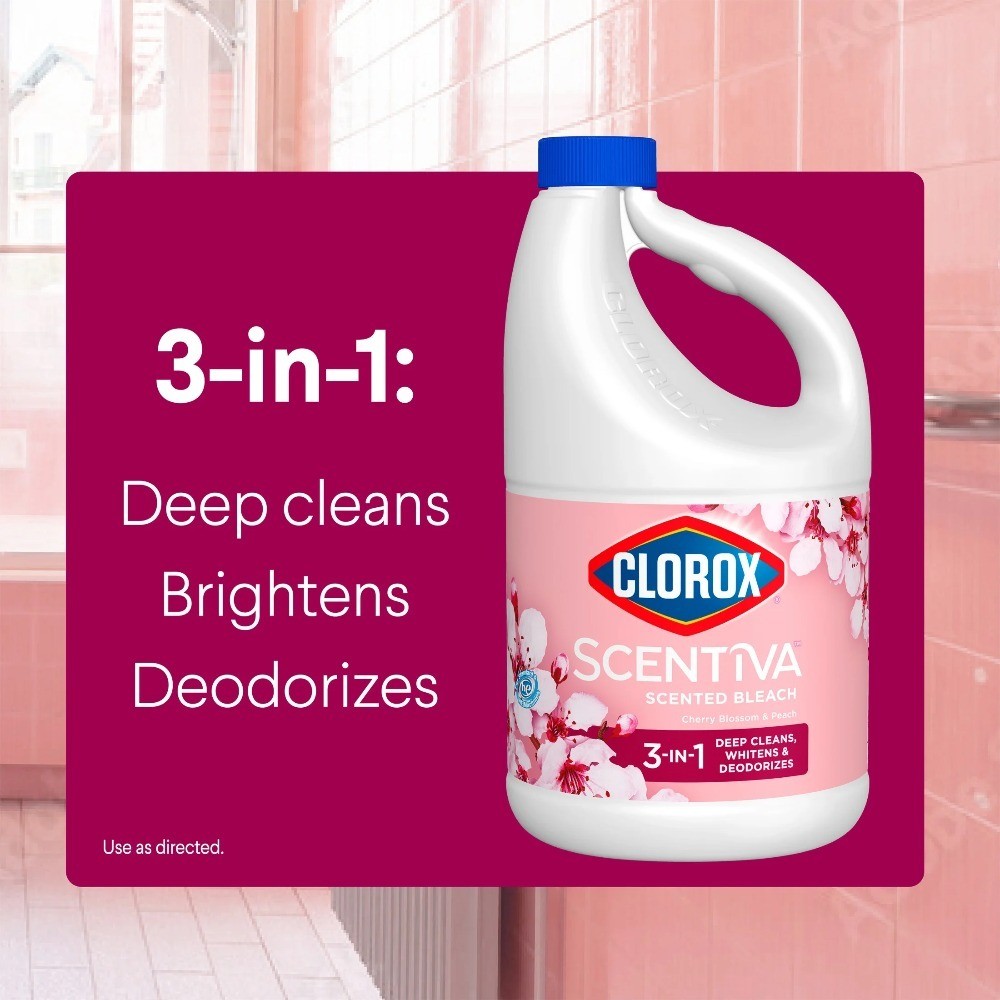 Scented Bleach Cherry Blossom and Peach Scent 81 Fl Oz Laundry Whitener
