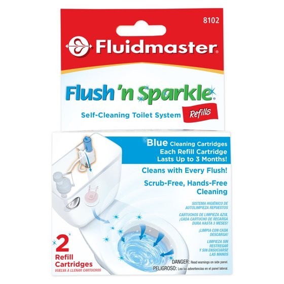 Fluidmaster 8102P8 Flush ‘N Sparkle Automatic Toilet Bowl Cleaning System Refill