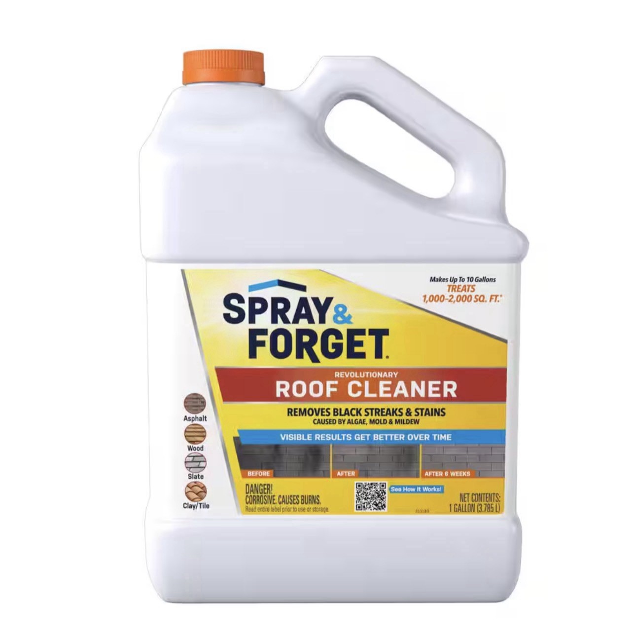 Spray & Forget 1 Gal. Revolutionary Roof Cleaner Concentrate