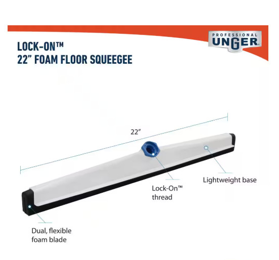 Lock-On 22 in. Foam Floor Squeegee
