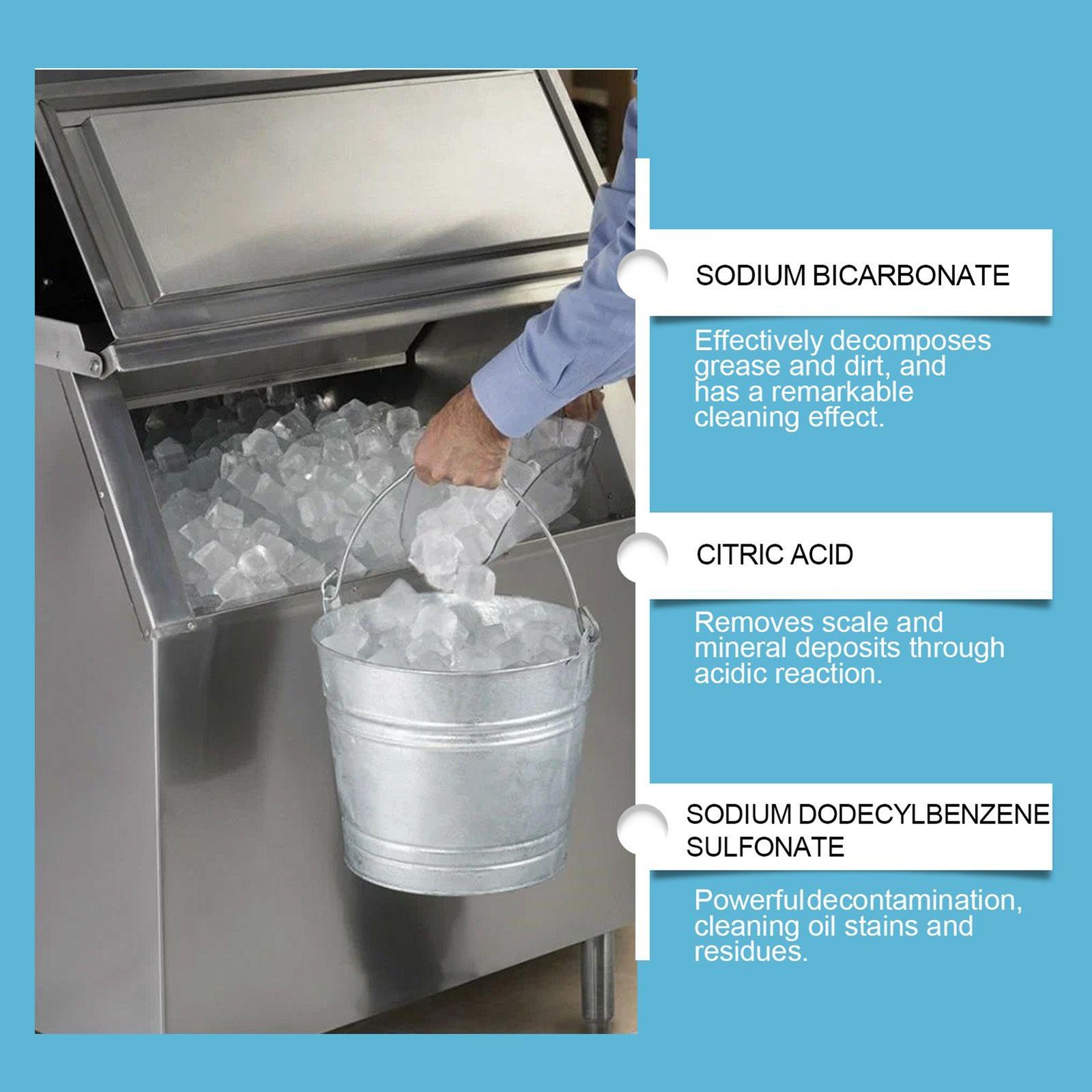 12 Pieces Ice Machine Cleaner Tablets Active Foaming Remover Deep Washer Cleaner