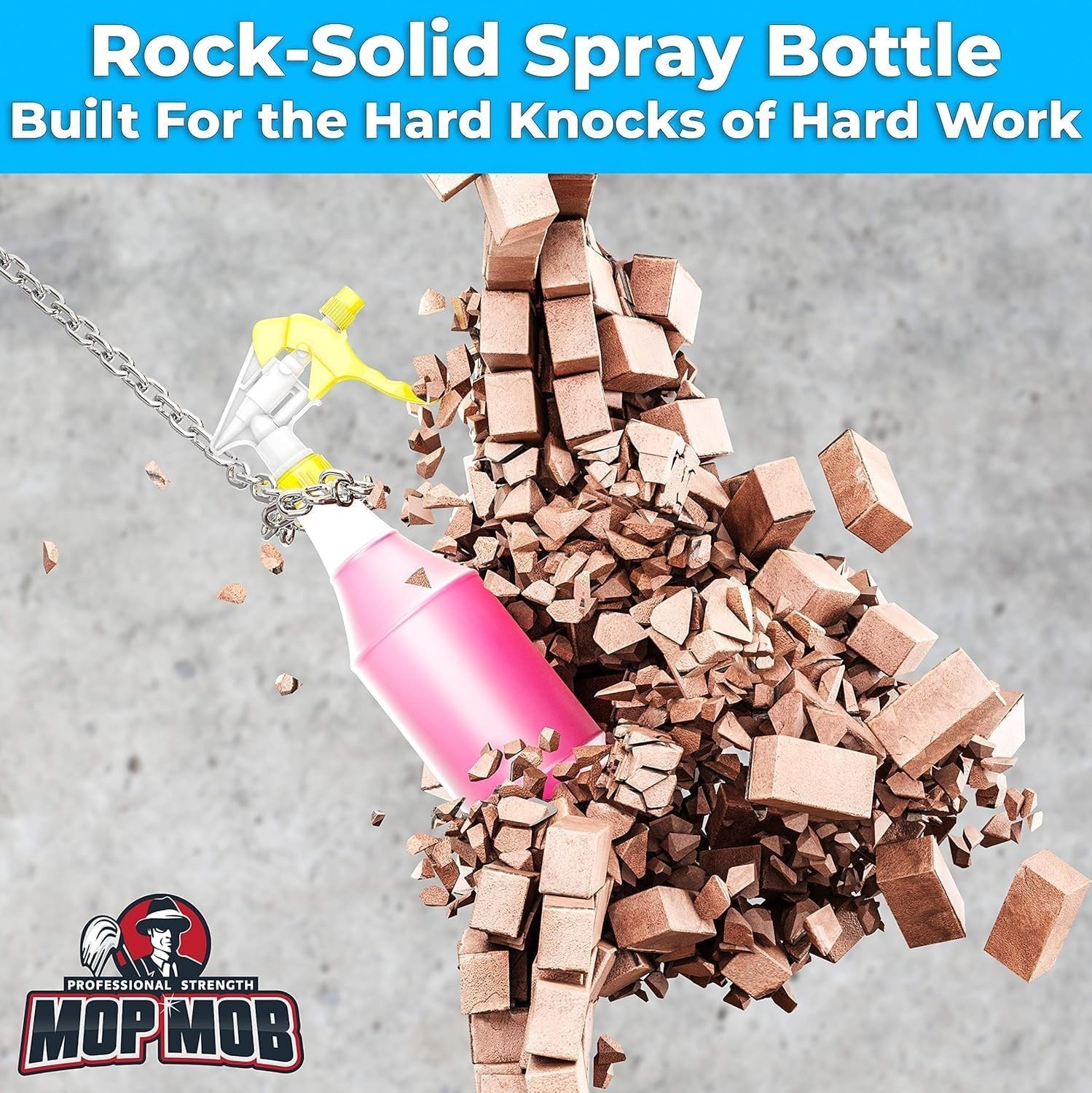 Heavy Duty Industrial Sprayer 10 Pack 24 Ounce Bottles with Low Fatigue Trigger