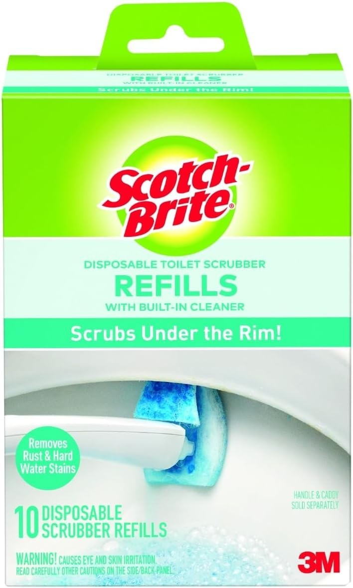 10-Pack Scotch-Brite Bleach-Free Toilet Scrubber Refills for Effortless Cleaning