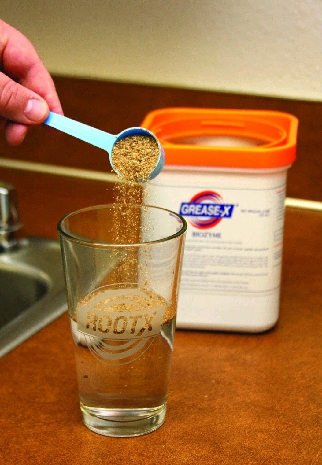 RootX GREASE-X BIOZYME JAR Microbes for sewers, drain lines and septic systems