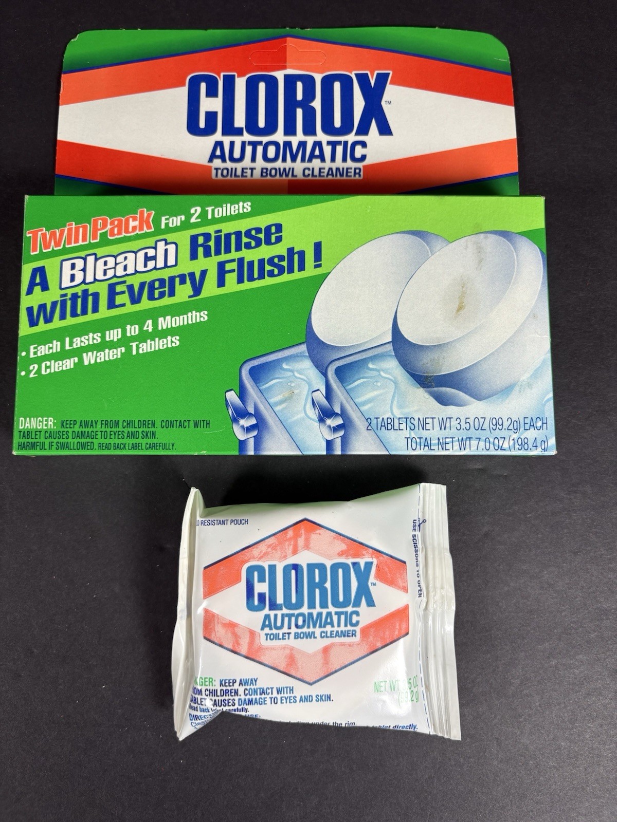 Vintage 1993 Clorox Automatic Toilet Bowl Cleaner 1 Sealed Tablet Rare