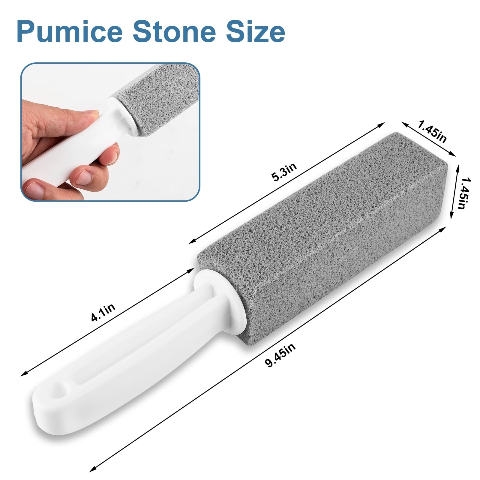 Pumice Stone With Handle, 5 Pack Pumice Stone Bowl Cleaner, Hard Water Toilet…
