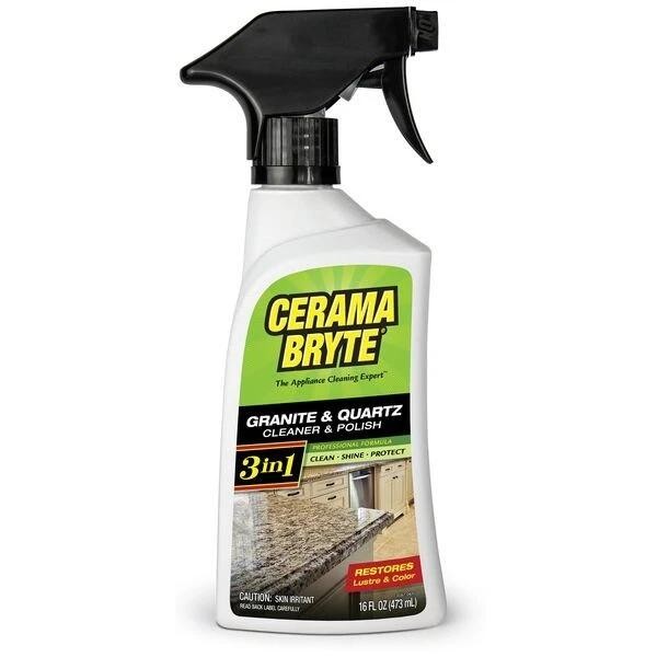 Cerama Bryte 31756 Granite and Quartz Cleaner and Polish, 16-Fl. Oz. Trigger