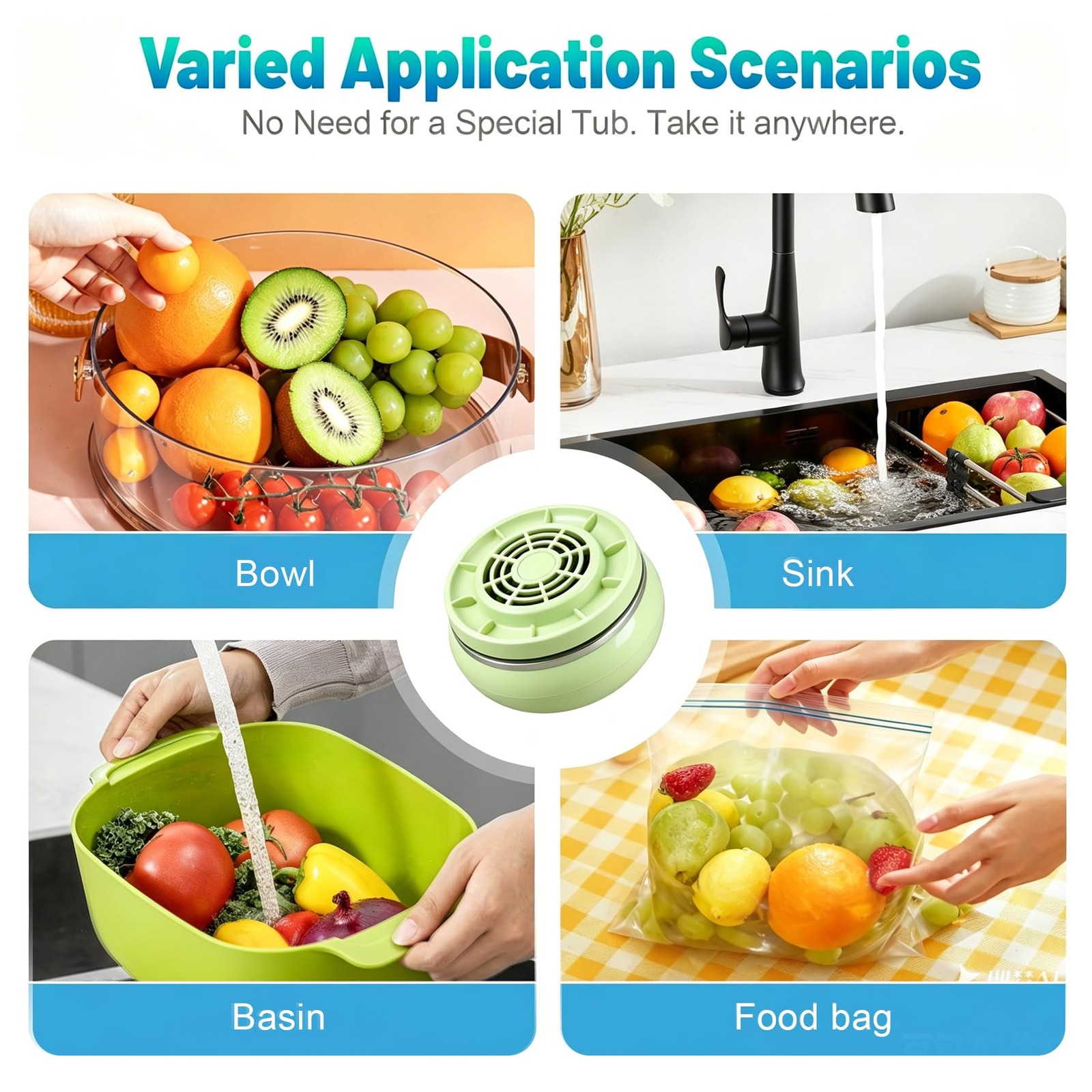 Fruit and Vegetable Washing Machine, Wireless Fruit Cleaner Device, Ti Electr…