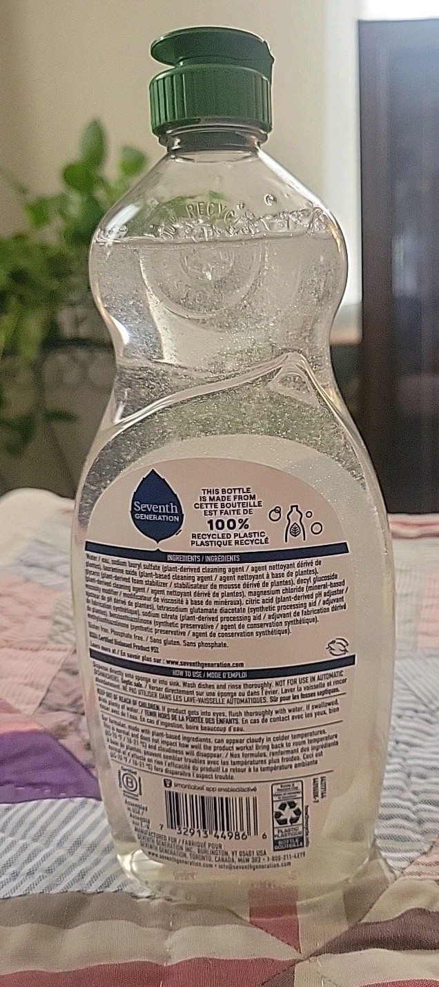 Seventh Generation Free and Clear Dish Liquid 19 fl oz Liq