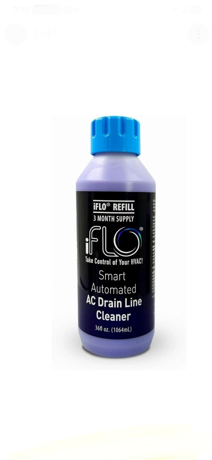 iFlo Refill 36 oz. Drain Line Cleaner- FREE SHIPPING