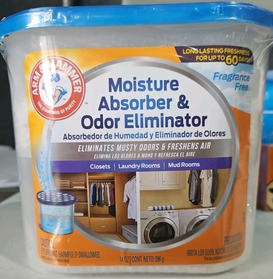 Arm & Hammer Disposable Storage Moisture Absorber and Odor Eliminator, 14 oz….