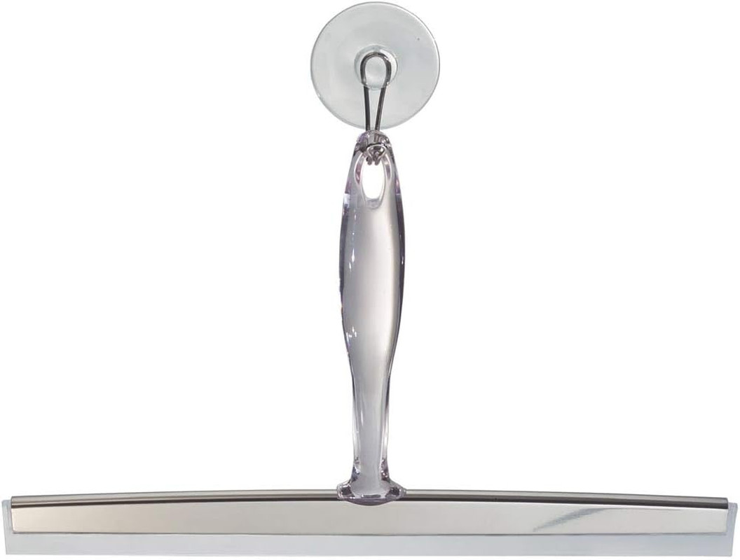 Zia Metal and Plastic Bathroom Squeegee for Shower, Glass Doors, Floors
