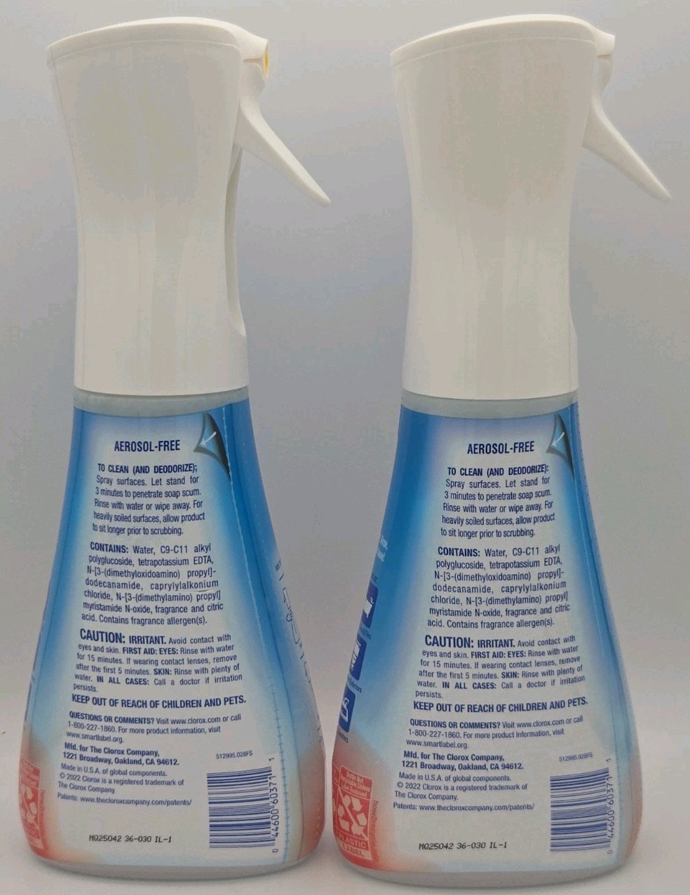 2 16oz Clorox Bathroom Ultra Foamer, Cleaner Spray Bottle Island Blossom Scent