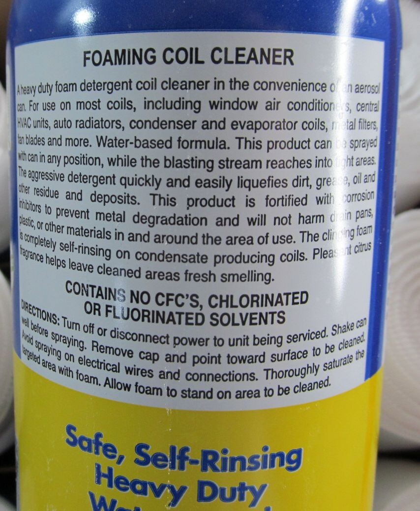12-PACK A/C SAFE FOAMING AIR CONDITIONER/ COIL/ CONDENSER CLEANER 19oz AEROSOL