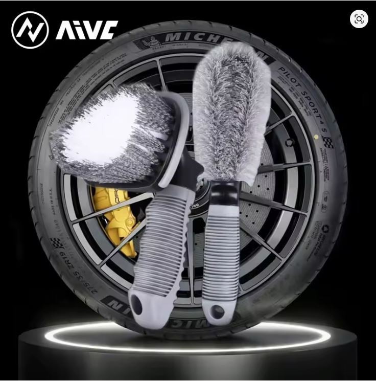 Portable Car Wheel Brush Tire Cleaning Brushes Hub Powerful Stain Remover Brush