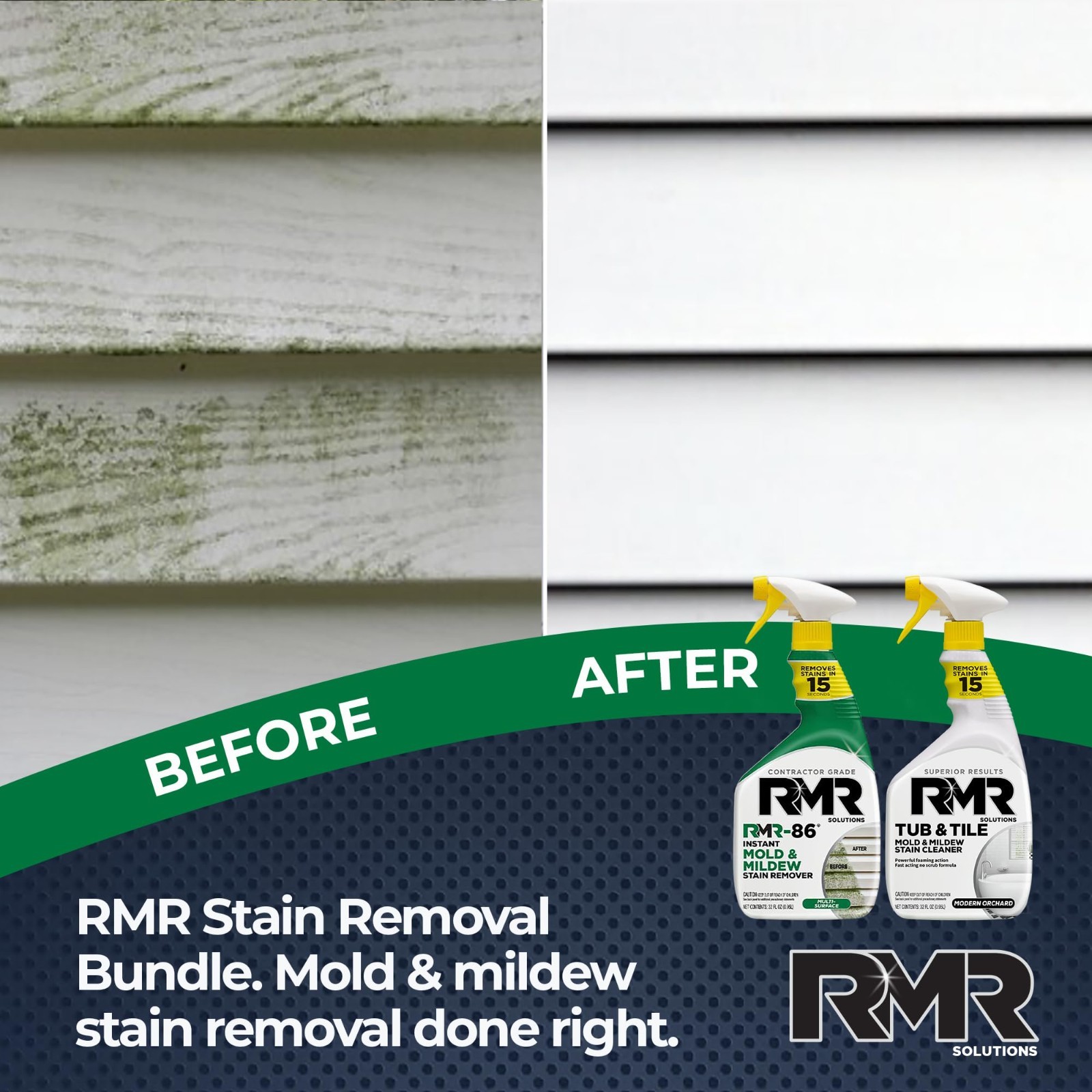 Mold & Mildew Stain Remover Spray Kit – No-Scrub Tub & Tile Cleaner, 2x32oz