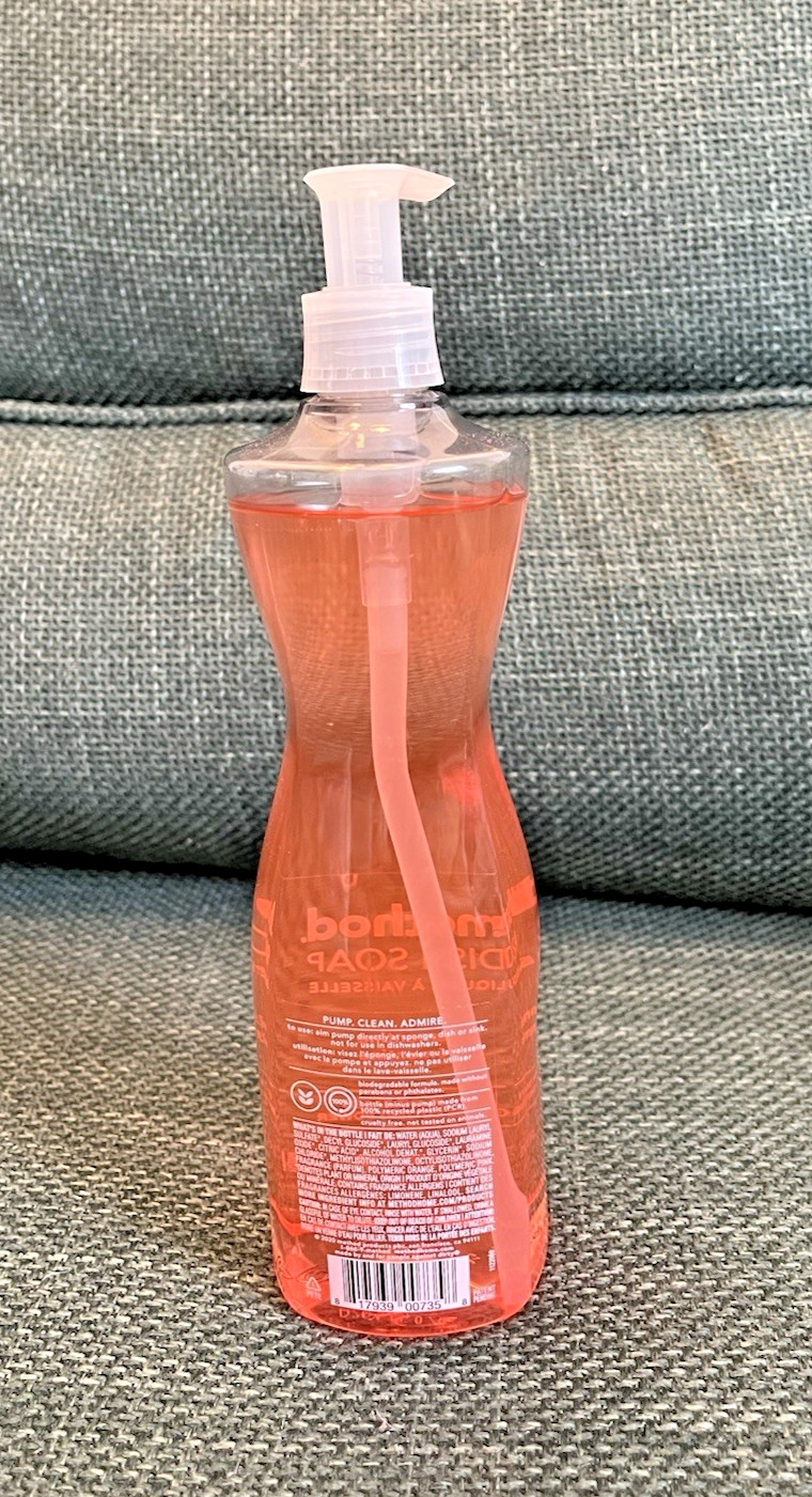 Method Dish Soap Clementine Scent Plant Based Grease Cutting Power 18 oz