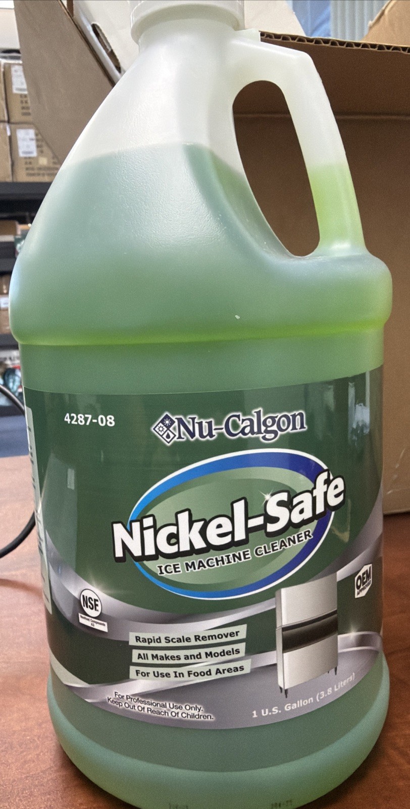 Nu-Calgon Inc 428708 Ice Machine Cleaner-1 gallon Green 128 Fl Oz Pack of 1