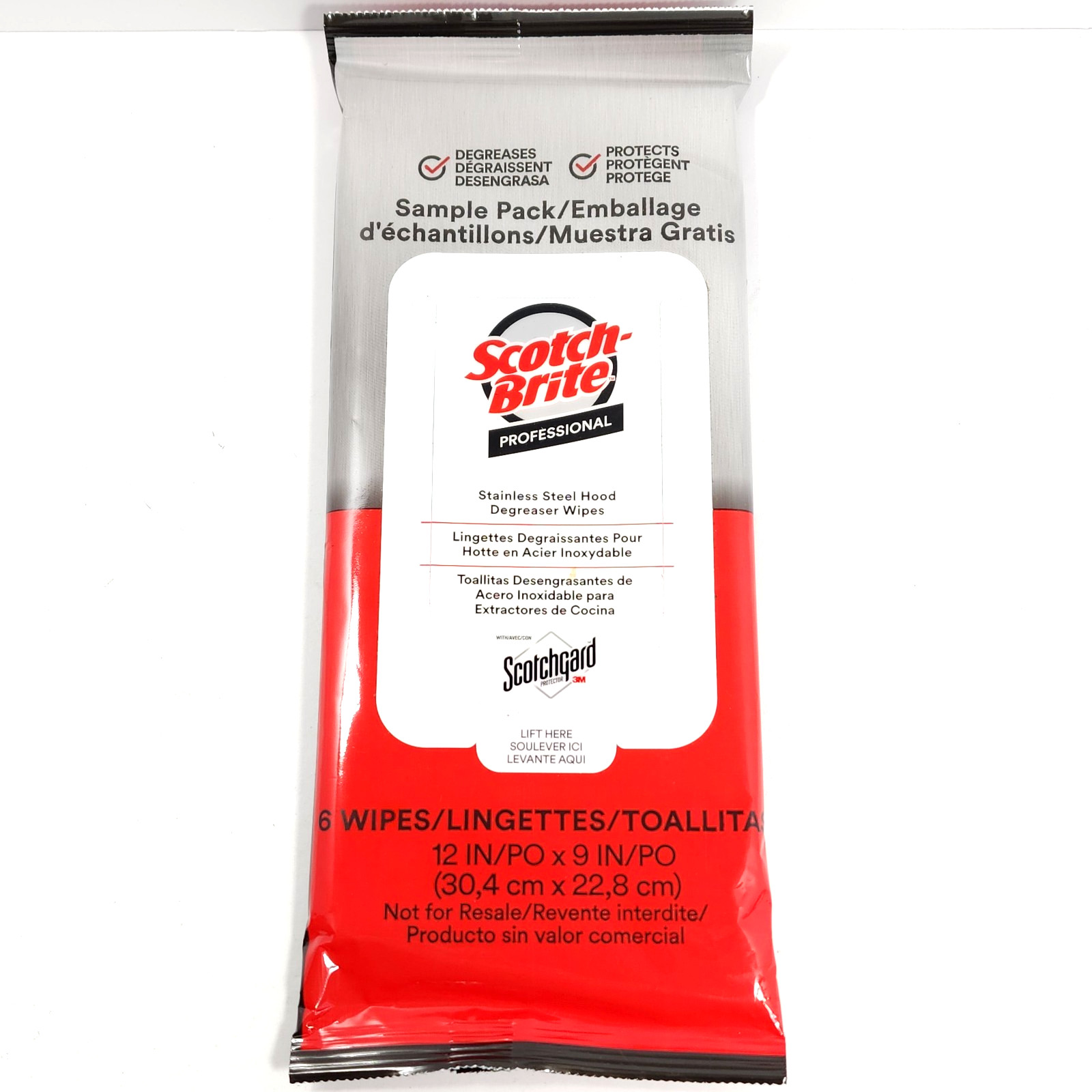 Scotch-Brite 3M 12″ x 9″ Stainless Steel Kitchen Cleaner Degreaser 6 Wipes NEW
