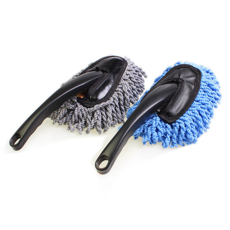 1Pc Car Dash Duster Brush Car Cleaning Home Kitchen C Super Soft Microfiber Gray