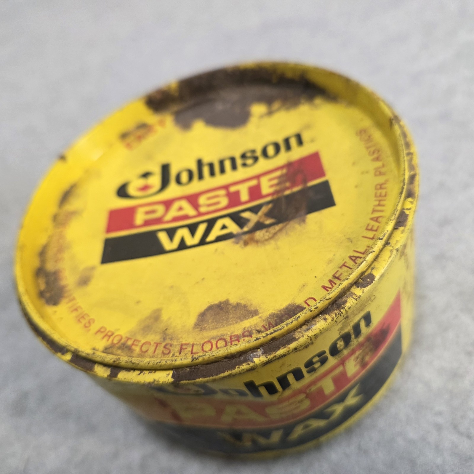 SC Johnson Wood Paste Wax 16 Oz Can Half 60% Full Original Formula