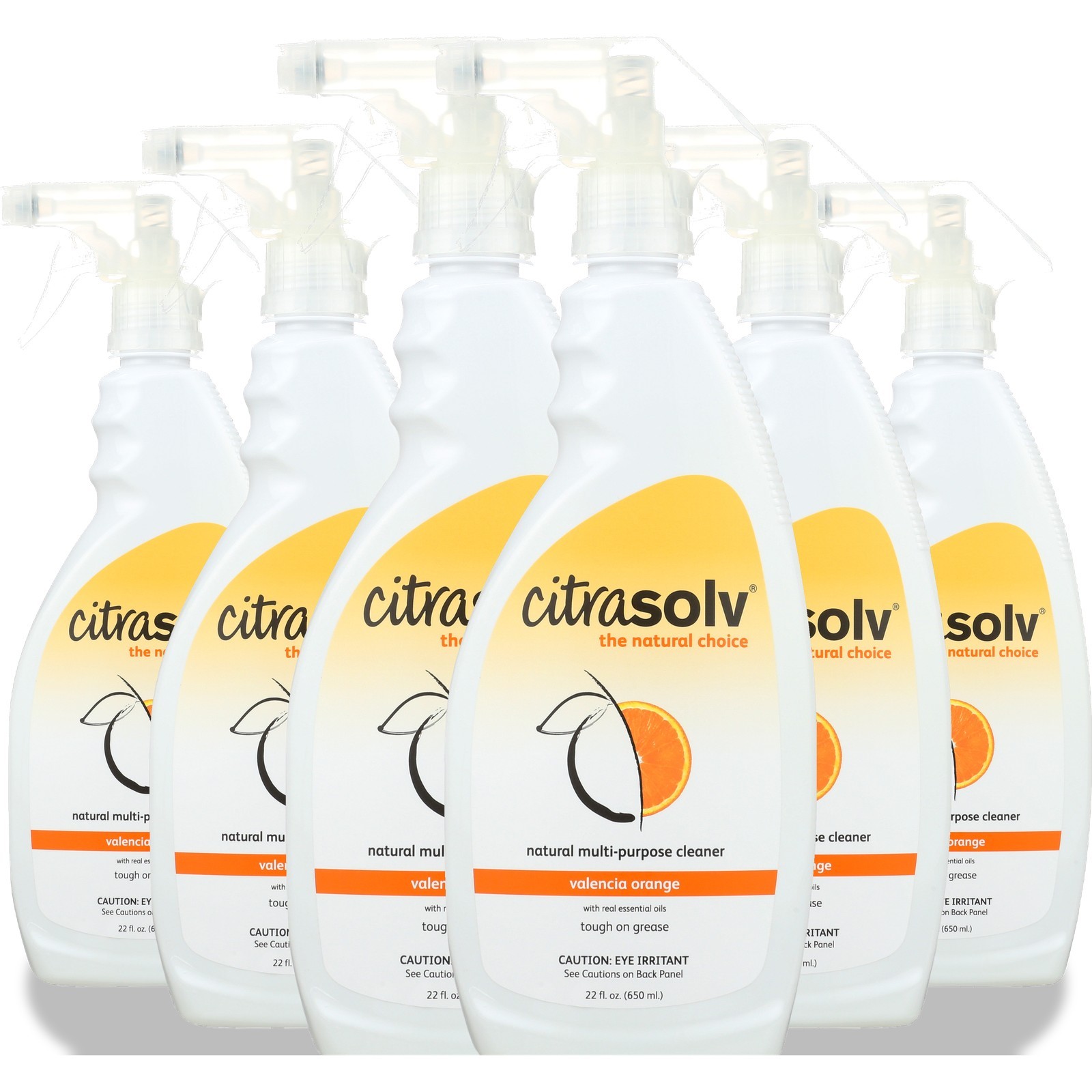 Citrasolv Valencia Orange Multi-Purpose Cleaner Spray Bottle 22 Fl Oz 6 Pack