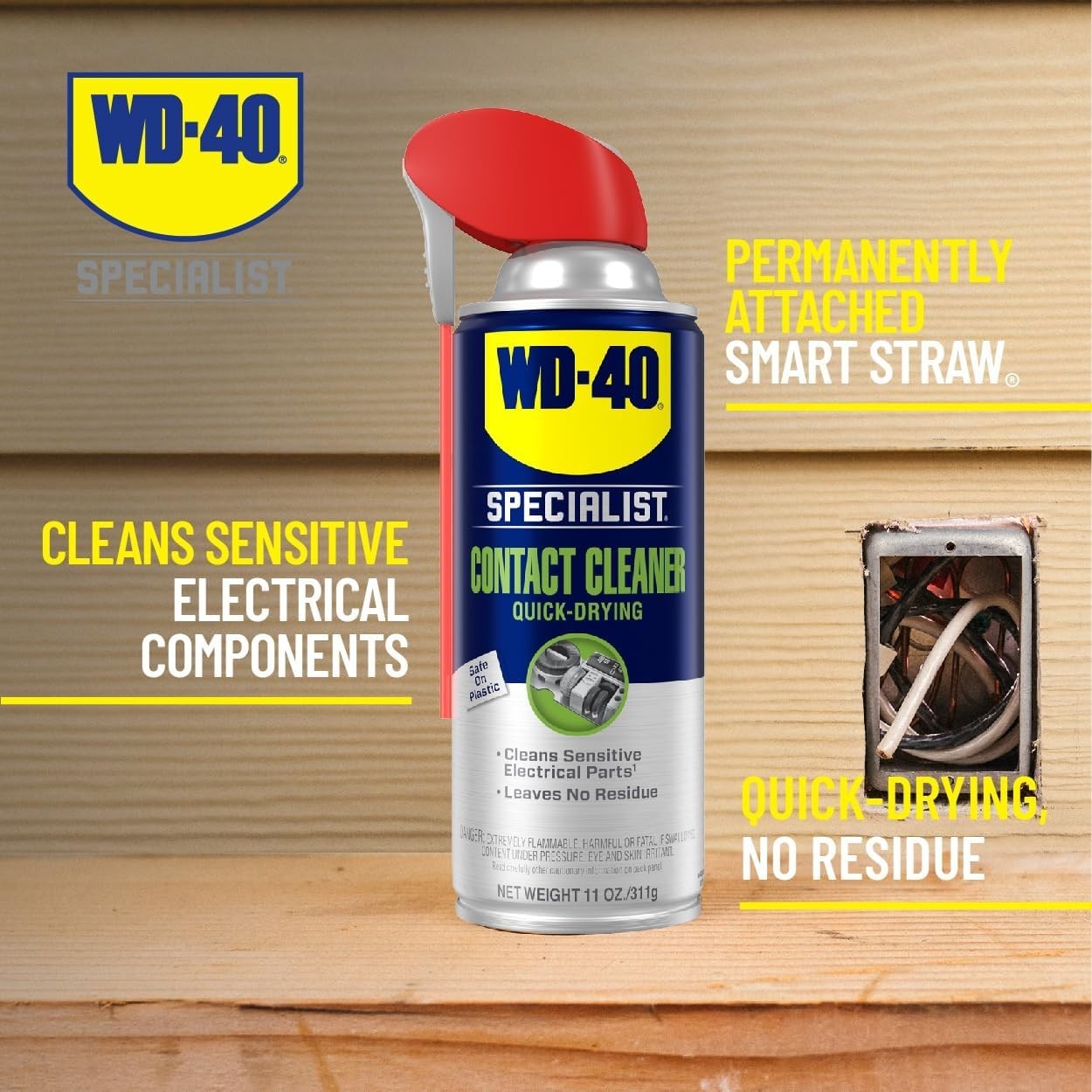 11 oz Quick Drying Contact Cleaner Spray – Safe for Metal & Plastic Applications