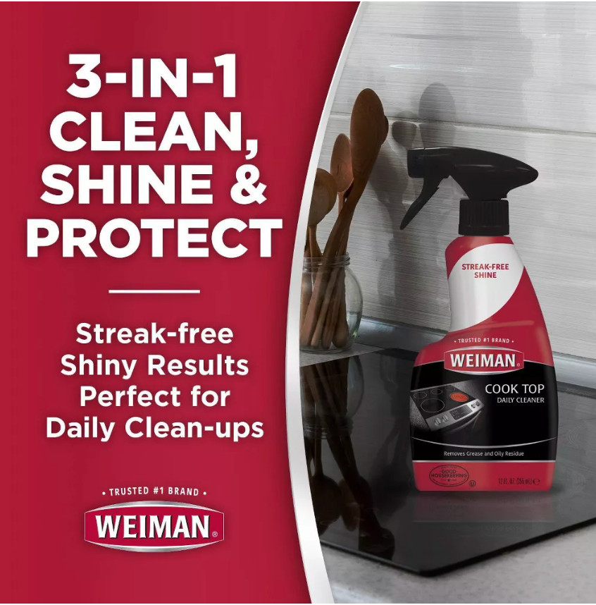 Weiman Cook Top Daily Cleaner Trigger Spray Bottle Streak Free Shine 12 oz NEW