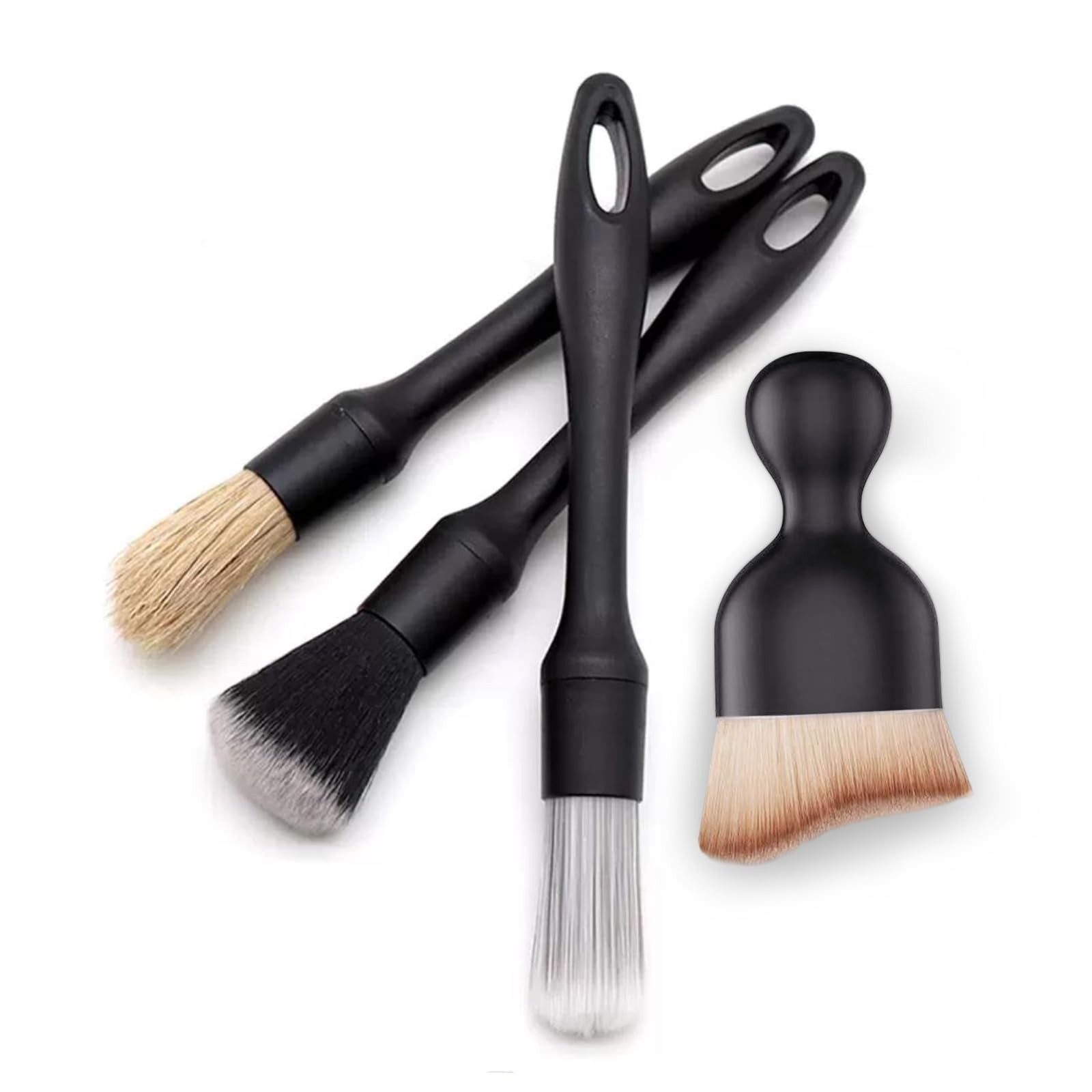 4 Pcs Car Detailing Brush Set for Interior Exterior Cleaning Car Wash Wheels