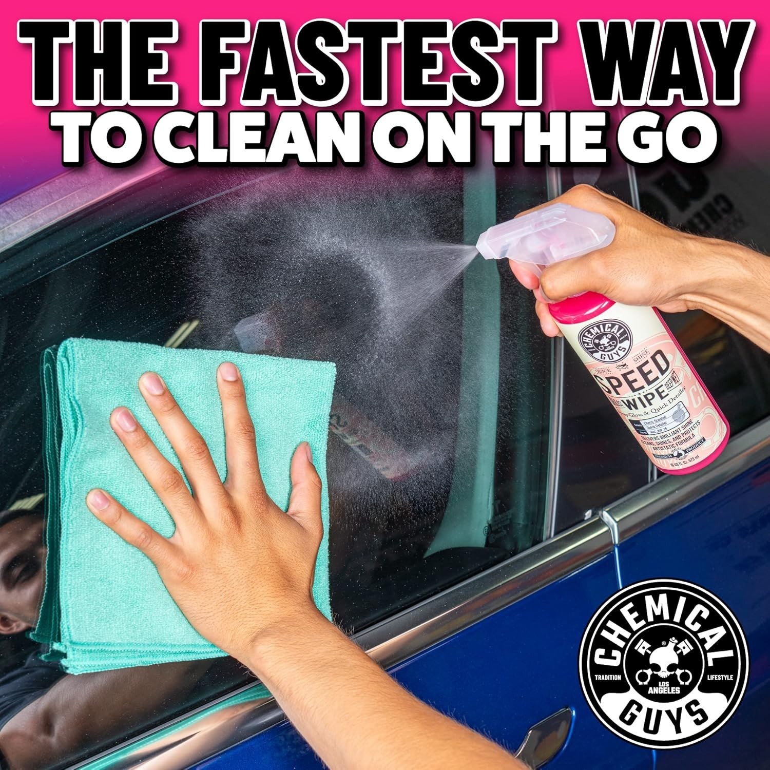 Chemical Guys Speed Wipe Quick Detailer Spray High Gloss Streak-Free Car Truck