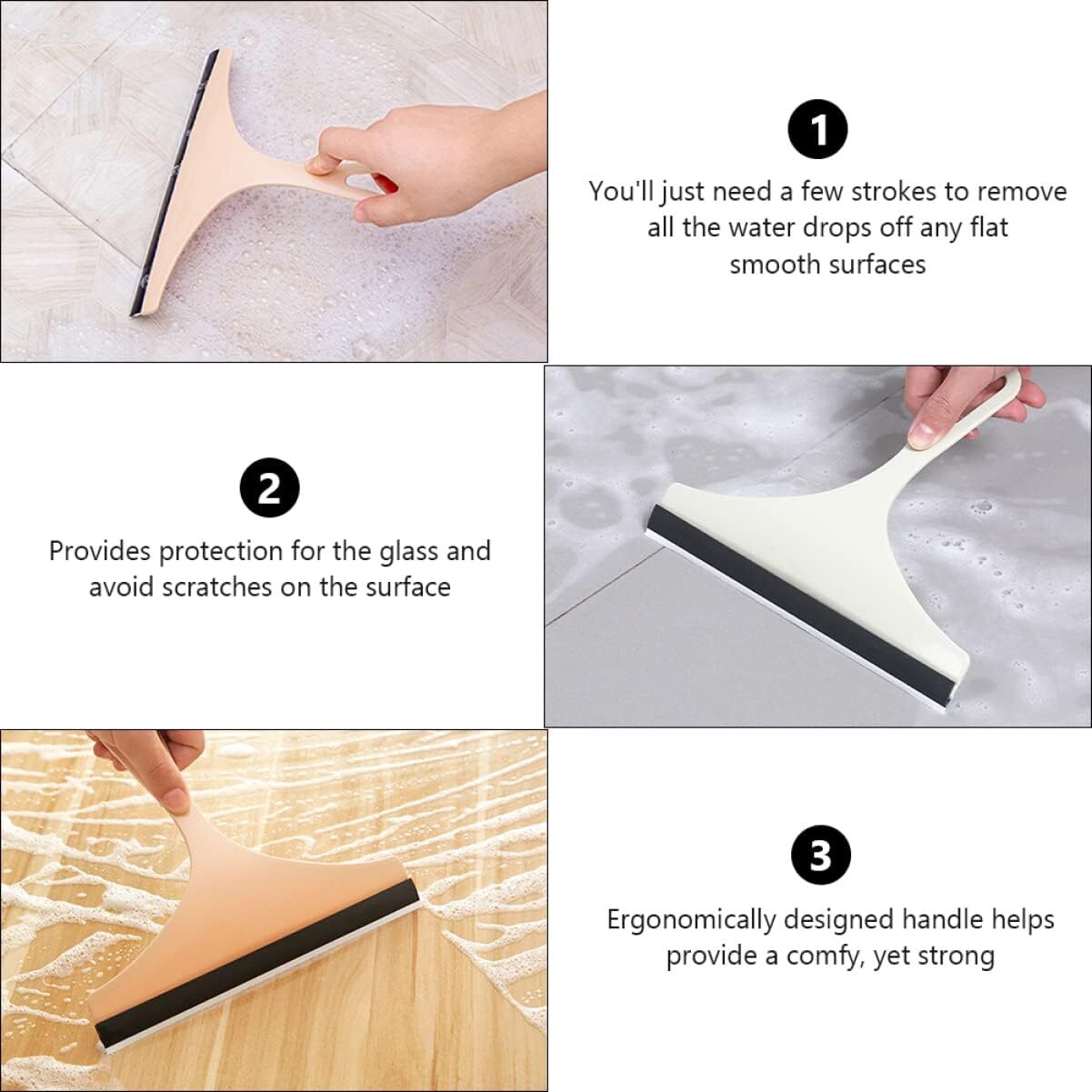 Glass Window Wiper Cleaner Squeegee Shower Screen Mirror Home Blade Brush Lot