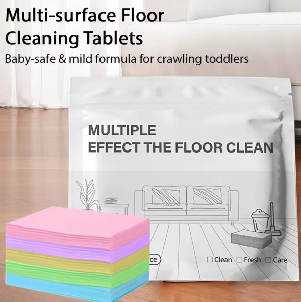 100PCS Multi-surface Floor Cleaning Tablets, Multiple Effect the floors Clean US