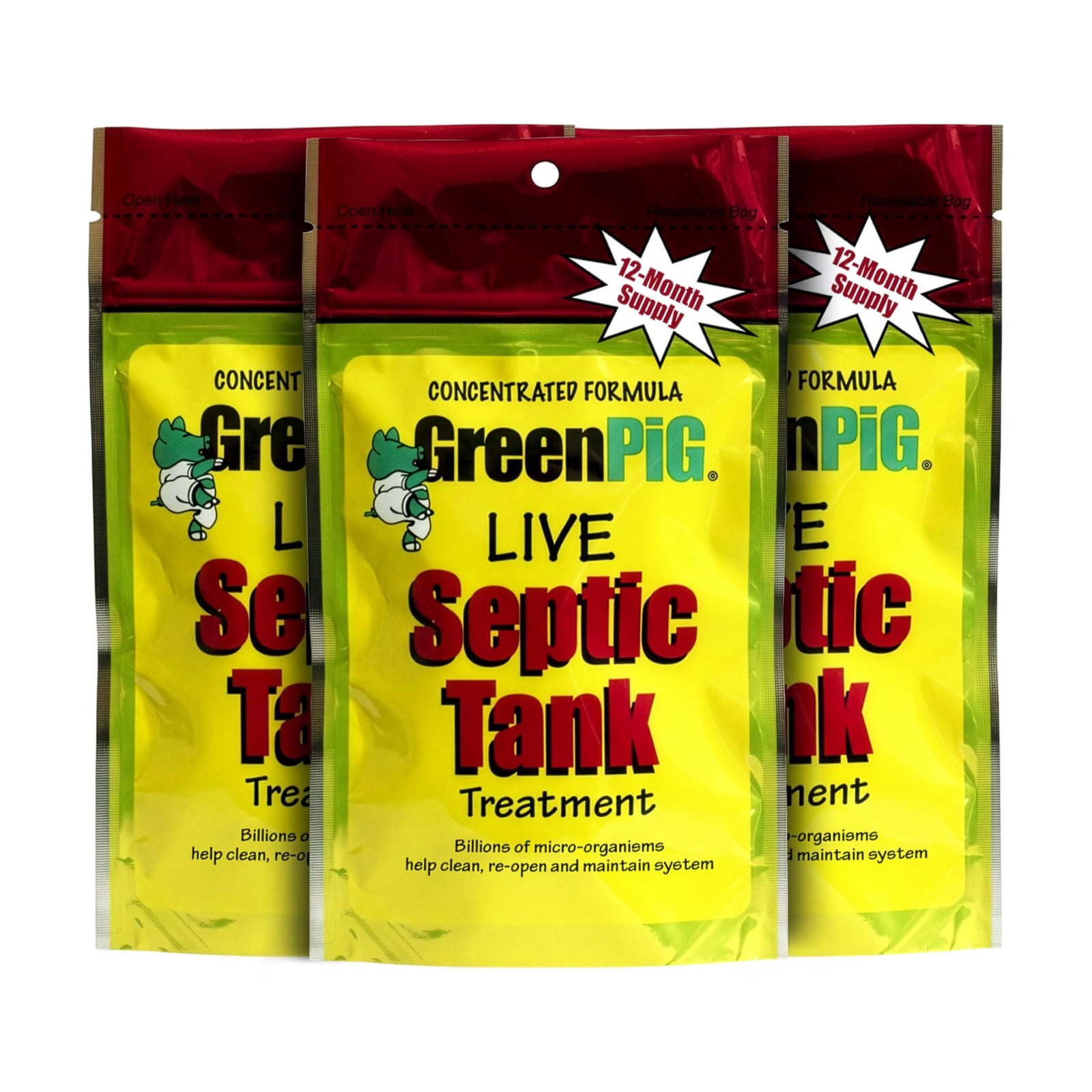 Septic Tank Treatment Packets – Septic-Safe Enzyme Treatment for Preventative…