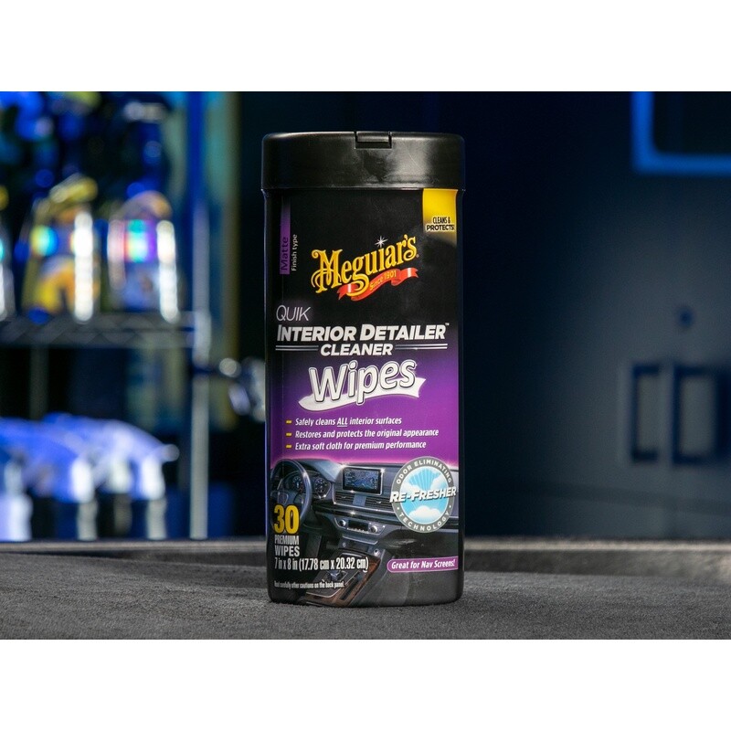 Interior Cleaner Wipes 30 Non-Linting Auto Detailer Surface Clean 4 Pack New
