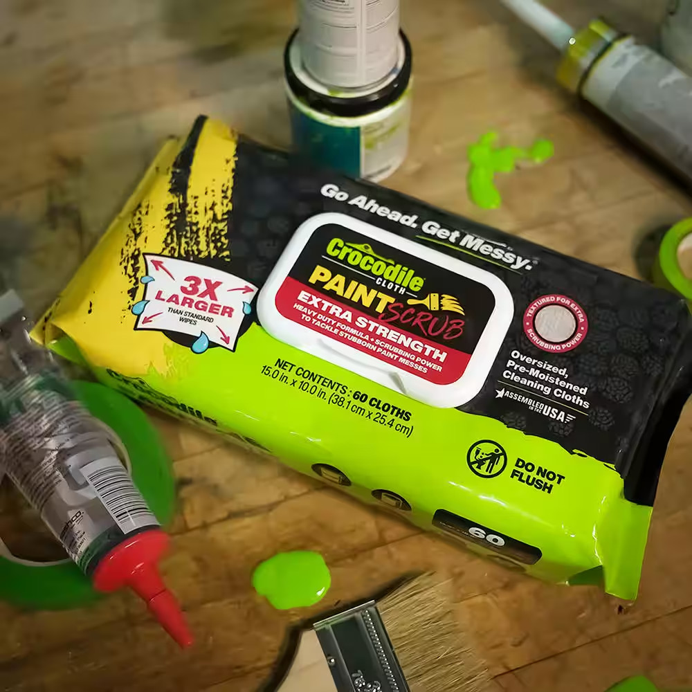 Paintscrub 60-Count Wipes Paint Cleanup Wipe for Paint Epoxy and Tar on Concrete