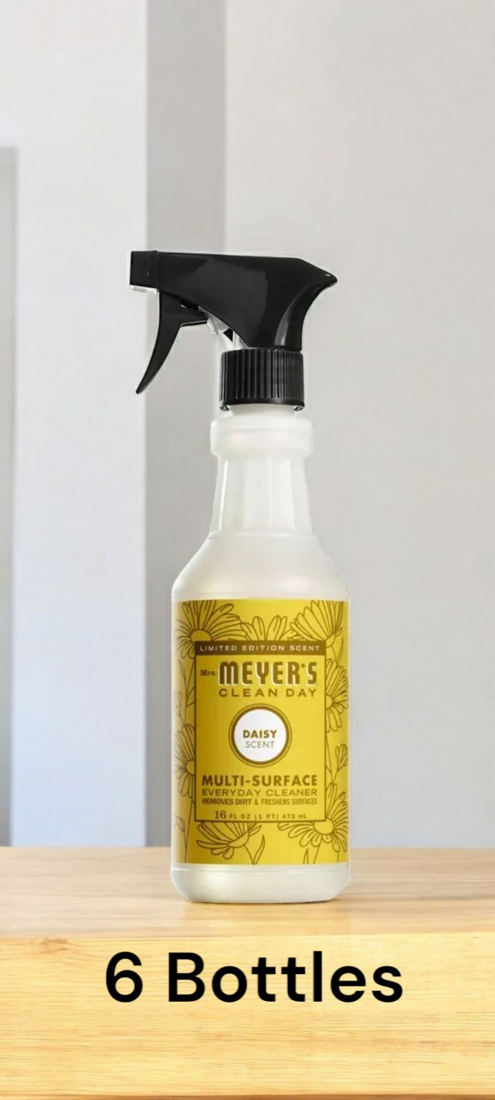 6 Mrs. Meyer’s Clean Day All Purpose Cleaner Liquid Spray 16 oz DAISY SCENT
