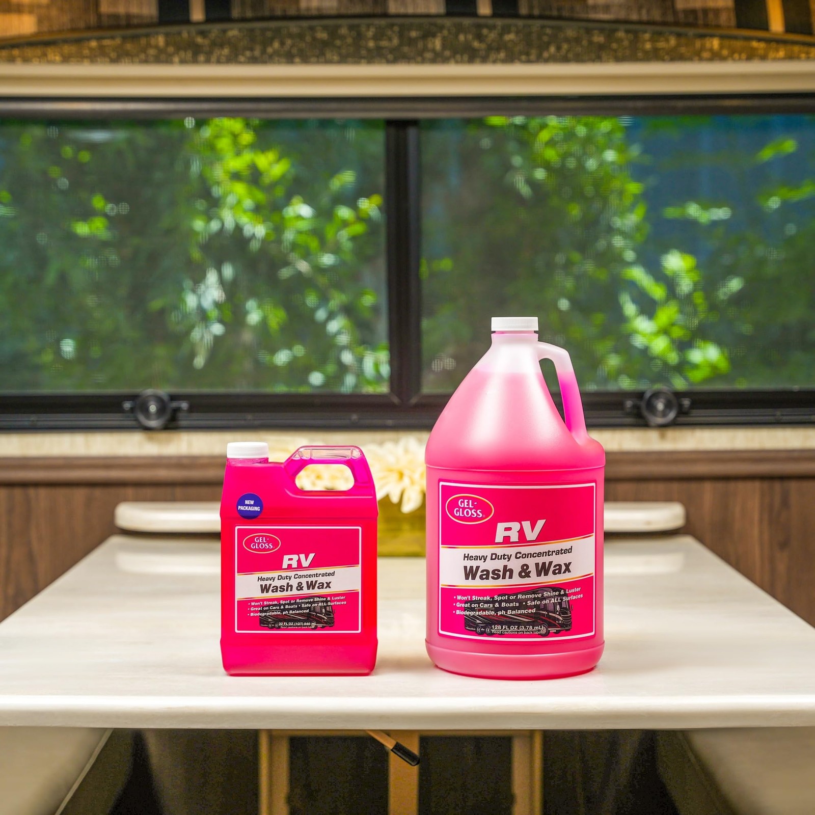 Gel GLOSS RV Wash Wax – Clean, Streak-Free Finish, reduced water spotting, pH