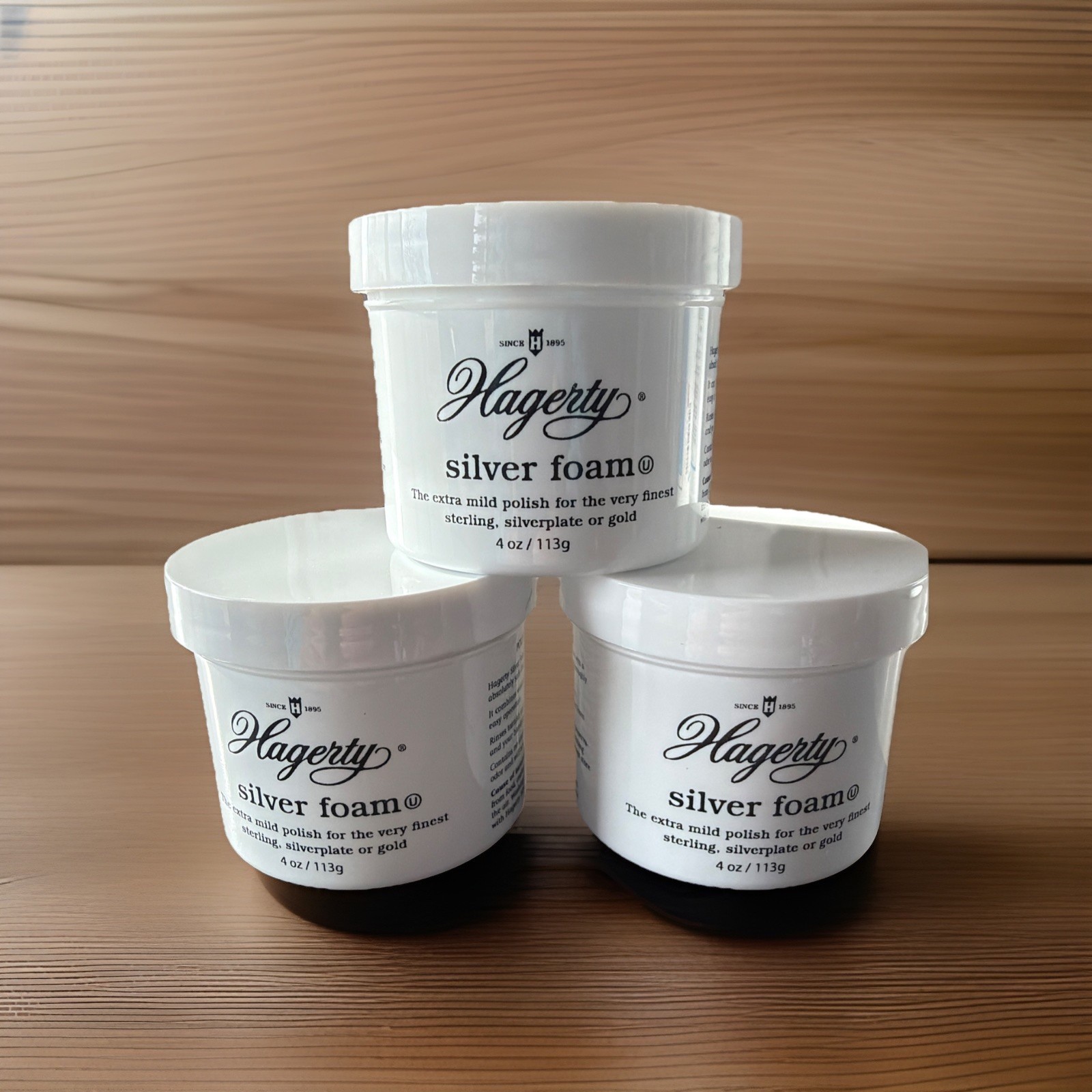 Silver and Gold Polishing Foam 4 Oz. Jar Total 3 Pack Total Of 12 Oz