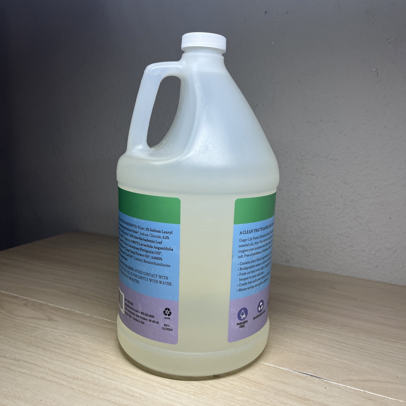 128 Fl Oz Plant Based Dish Soap Maximum Grease Cleaning Power Eco Friendly