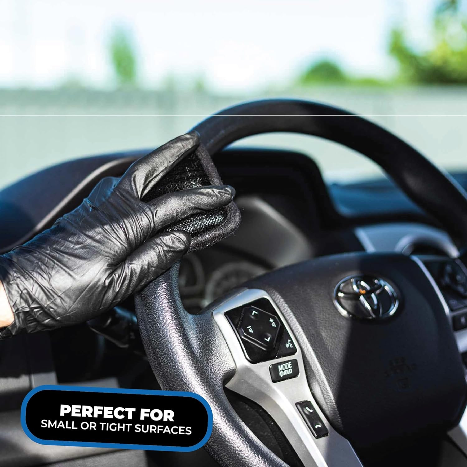 – Interior Scrubber – Soft Microfiber Pad Safe for All Automotive Interior Surfa