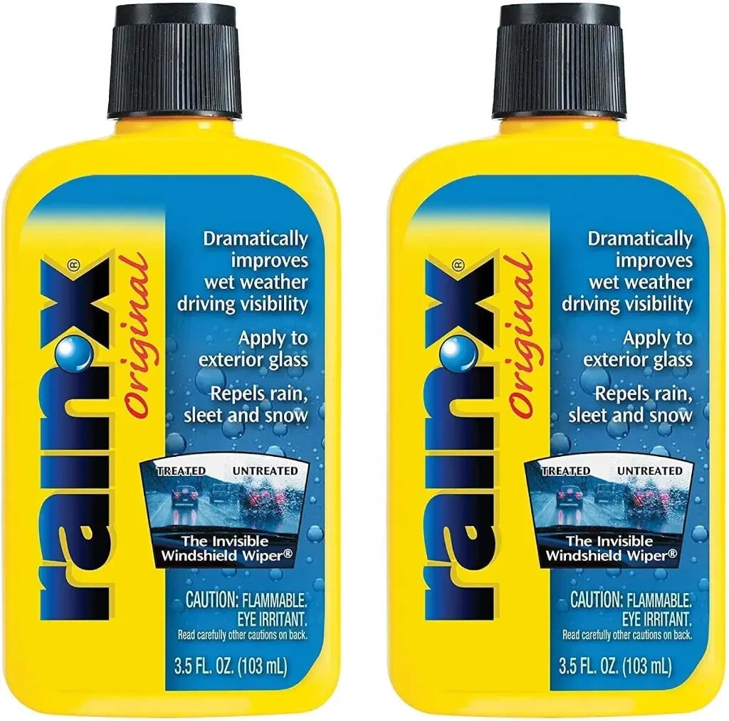 Rain X Original Windshield Treatment Glass Water Repellent 3.5 Fl Oz Pack of 2