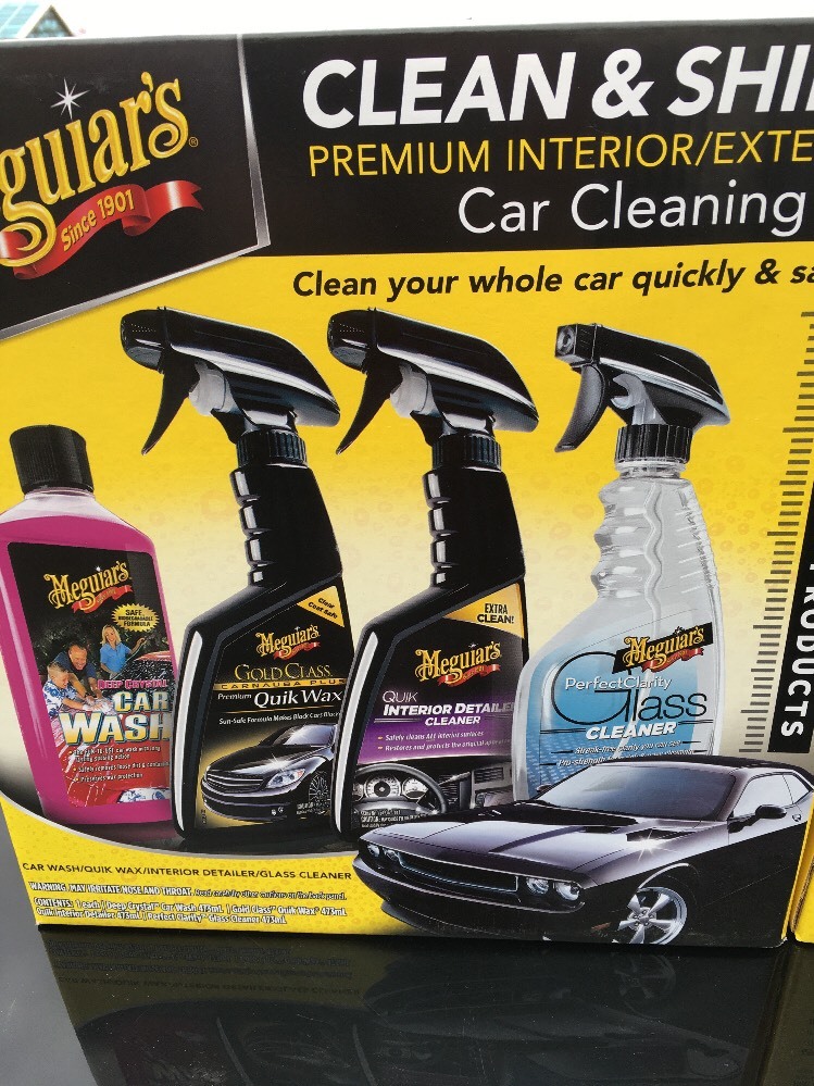 Meguiar’s Clean & Shine Premium Interior/Exterior Car Cleaning Kit – Full Size