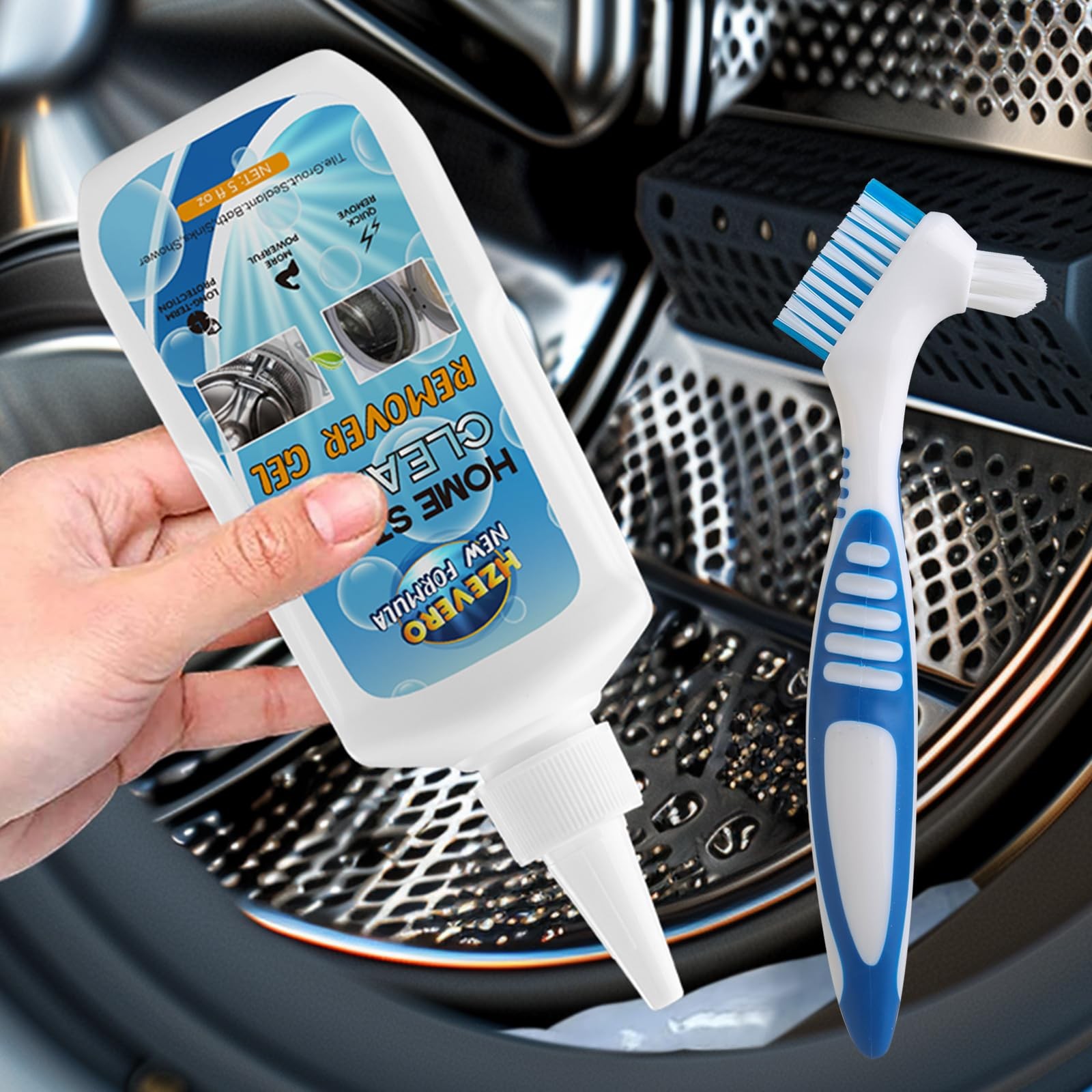 Mold Stain Remover Gel,Washing Machine Cleaner Front Load Washer Gasket Mold …