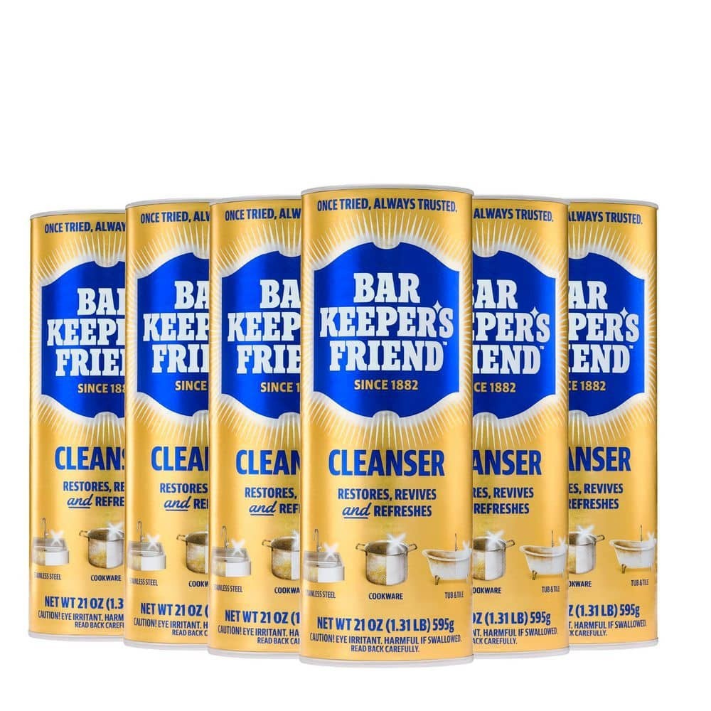 6 Pack of BAR KEEPER FRIEND All Purpose Bathroom Kitchen Cleaner & Polish 21 oz