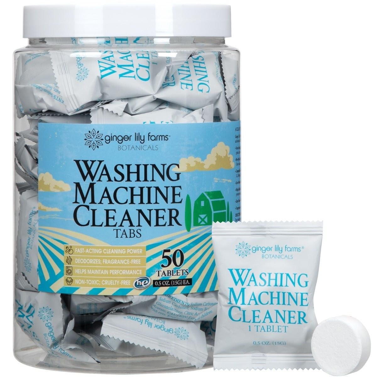 Best Ginger Lily Farms Botanicals Washing Machine Cleaner Tabs Deep Cleaning