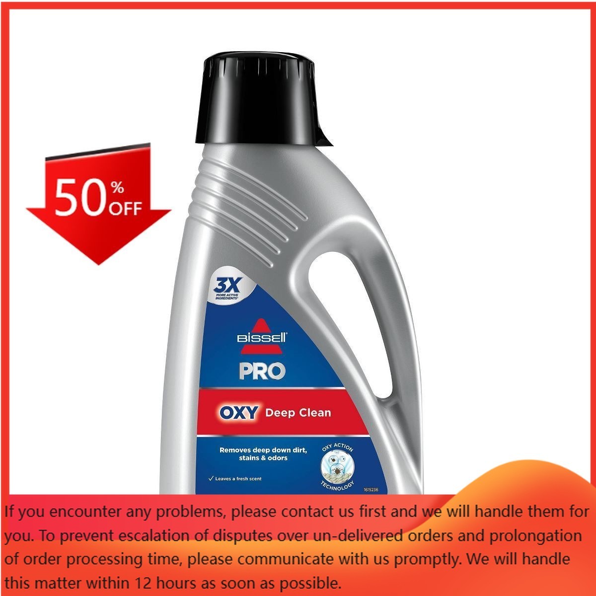 BISSELL Professional Deep Clean + Oxy 48oz. Upright Carpet Cleaner Formula -3156
