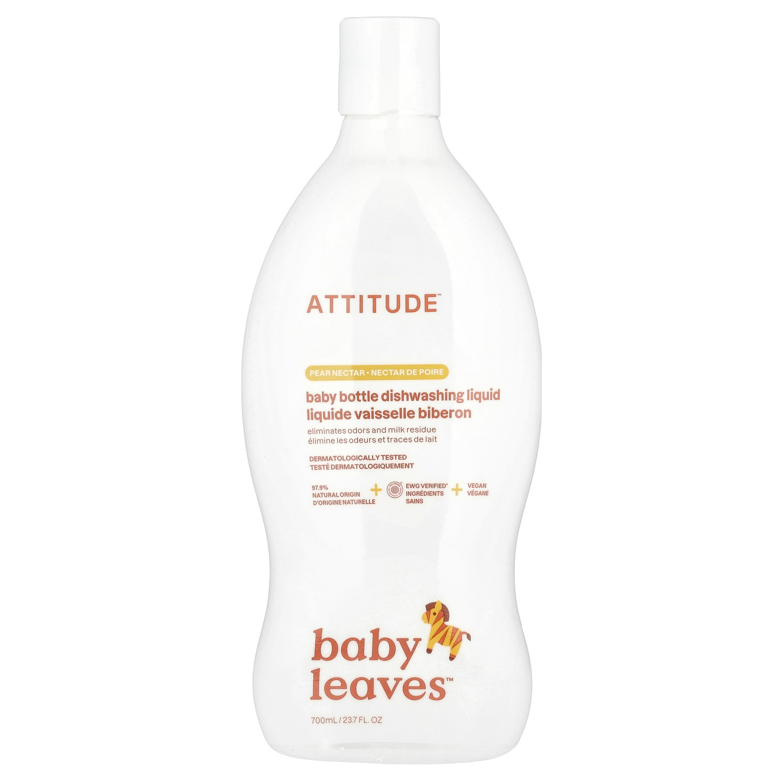 Baby Leaves™, Baby Bottle Dishwashing Liquid, Pear Nectar, 23.7 fl oz (700 ml)