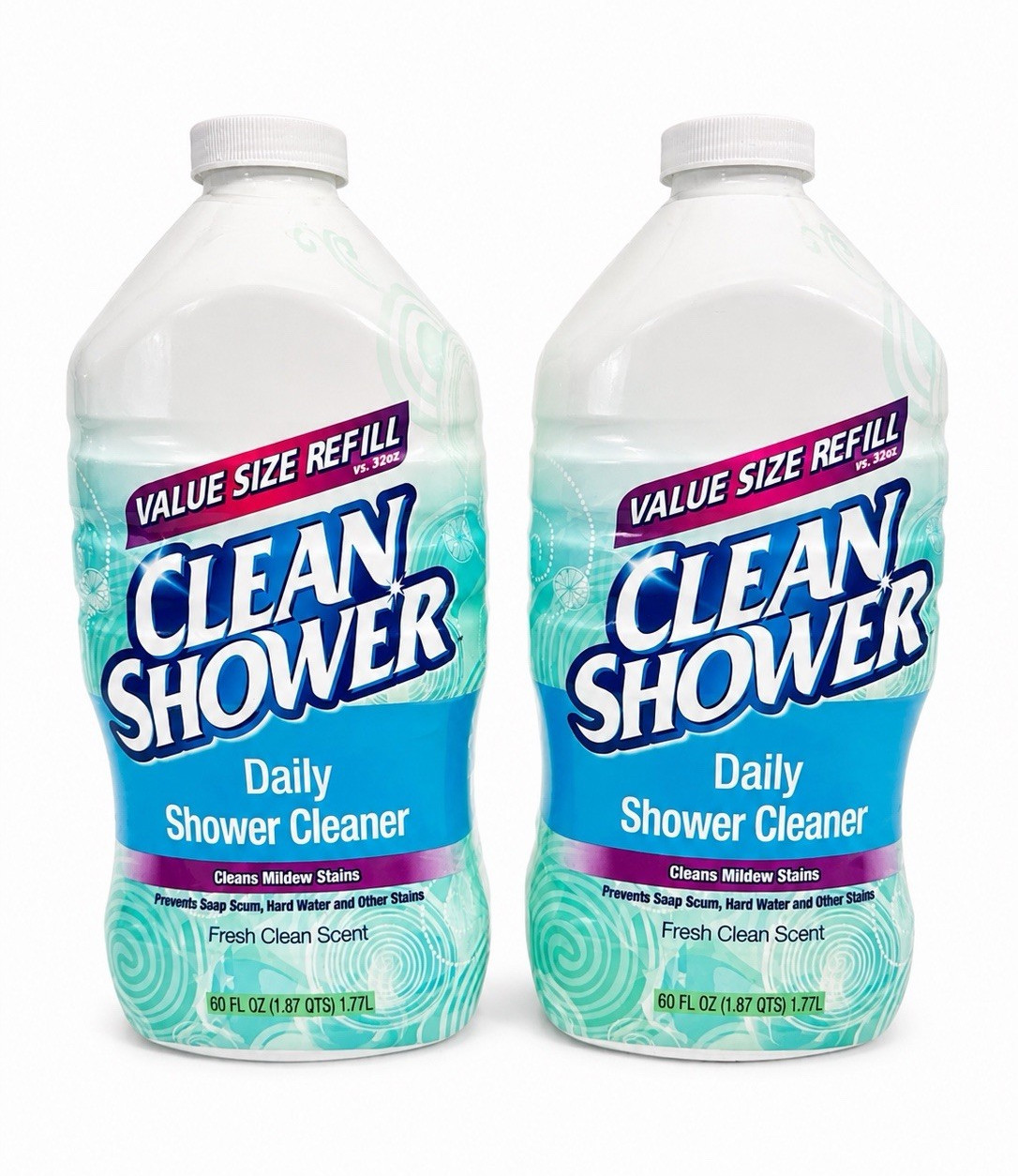 Clean Shower Daily Shower Cleaner Refill Fresh Clean Scent 60 fl oz 2 Pack