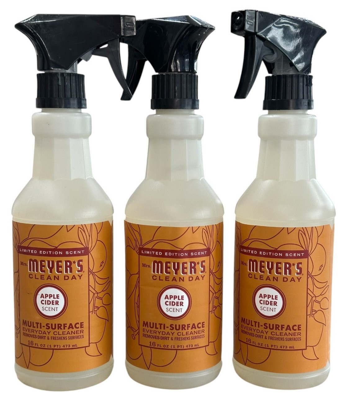 Mrs Meyer’s Clean Day Apple Cider Multi Surface Cleaner 16 Fl Oz Pack of 3